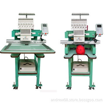 single head computerized embroidery machine for cap & t-shirt